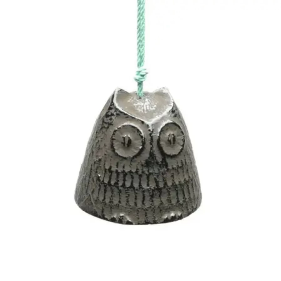 Miya Company Brown Owl Wind Chime - Handcrafted Outdoor Garden Decor with Melodic Tones