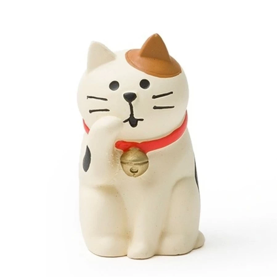 "Miya Company White Cat Figurine - Handcrafted Collectible Decorative Statue"