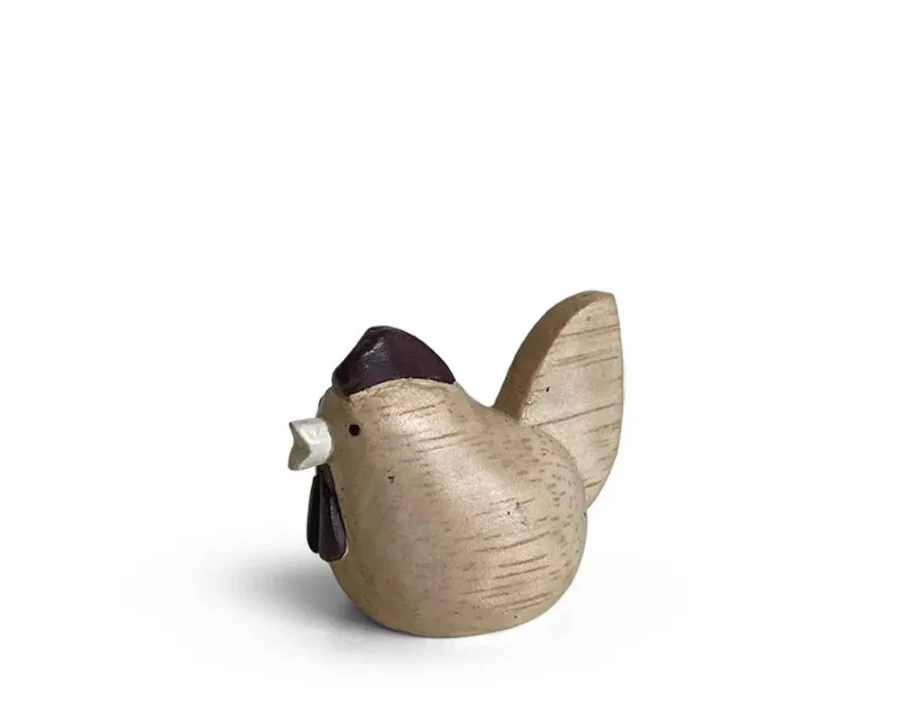 Miya Company T-Lab Wooden Rooster Zodiac Animal Handcrafted Collectible Figurine