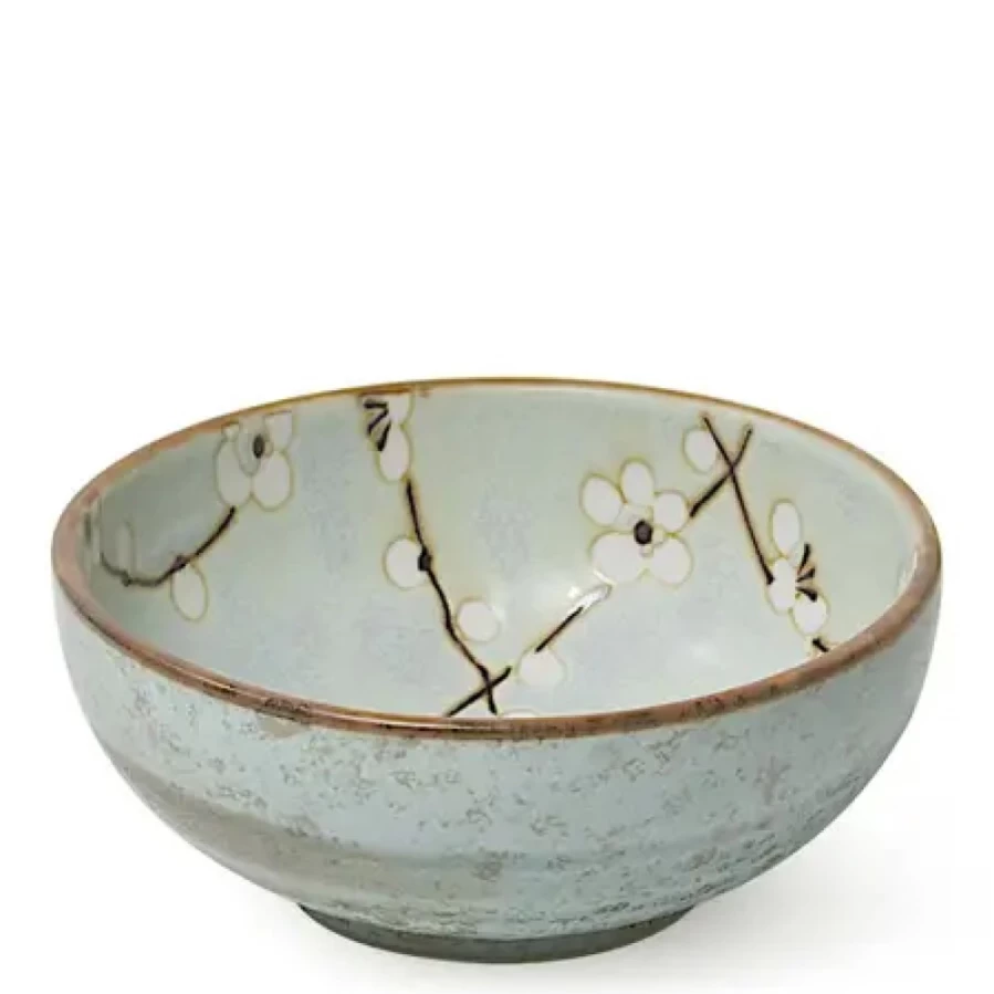 Miya Company Spring Blossoms 4.25-Inch Decorative Ceramic Shallow Bowl for Home Decor