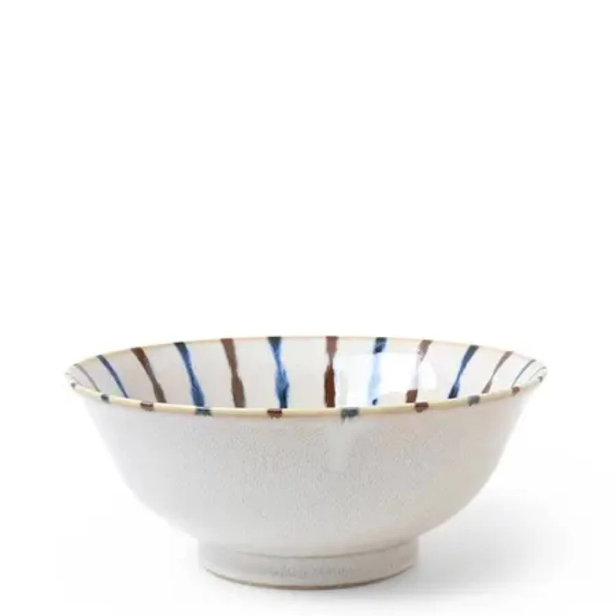 Rustic Tokusa Noodle Bowl by Miya Company – Handcrafted Ceramic Soup Dish for Authentic Japanese Dining