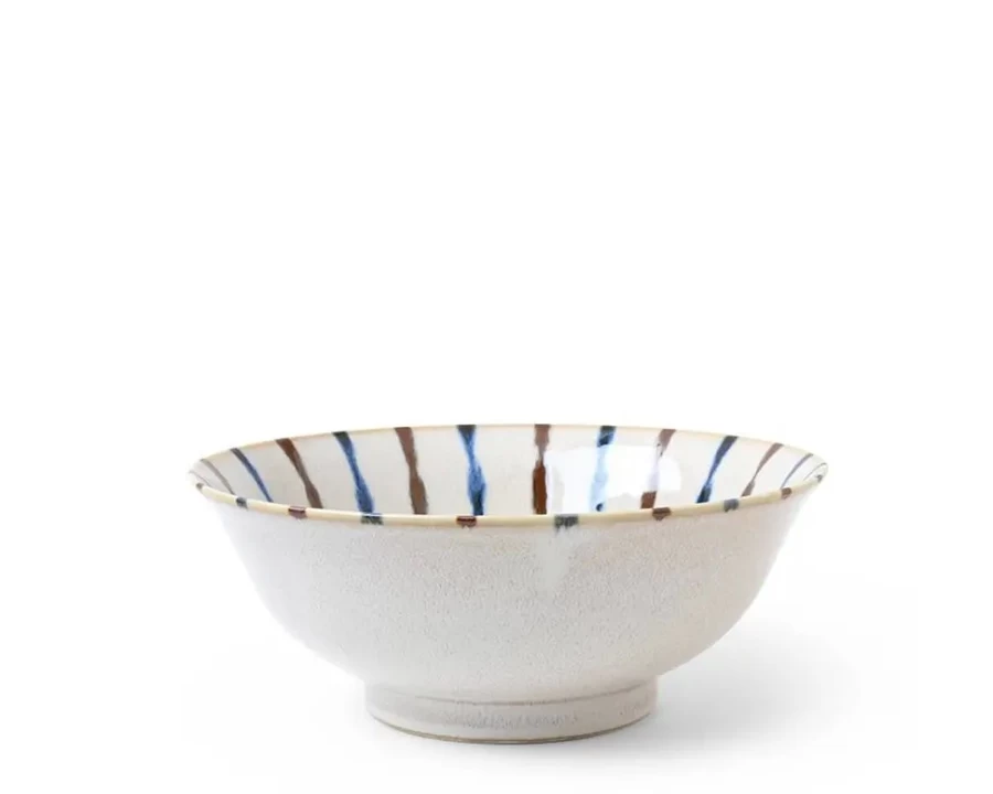 Rustic Tokusa Noodle Bowl by Miya Company – Handcrafted Ceramic Soup Dish for Authentic Japanese Dining