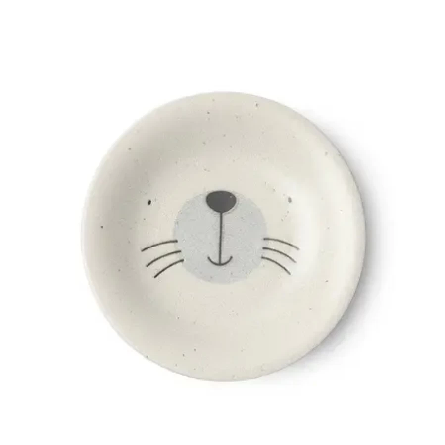 Miya Company 6.5" Mogu Mogu Seal Plate - Durable & Stylish Pet Feeding Dish