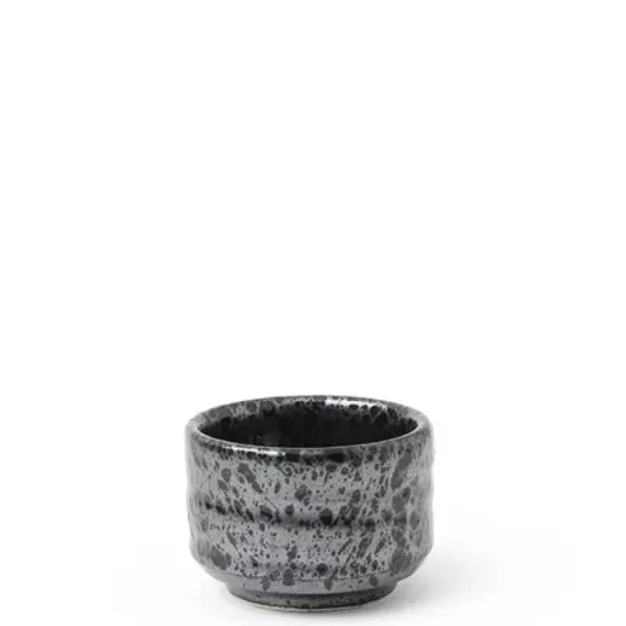 Miya Company Premium 2.5 Oz. Metallic Black Sake Cup - Elegant Japanese Drinking Vessel