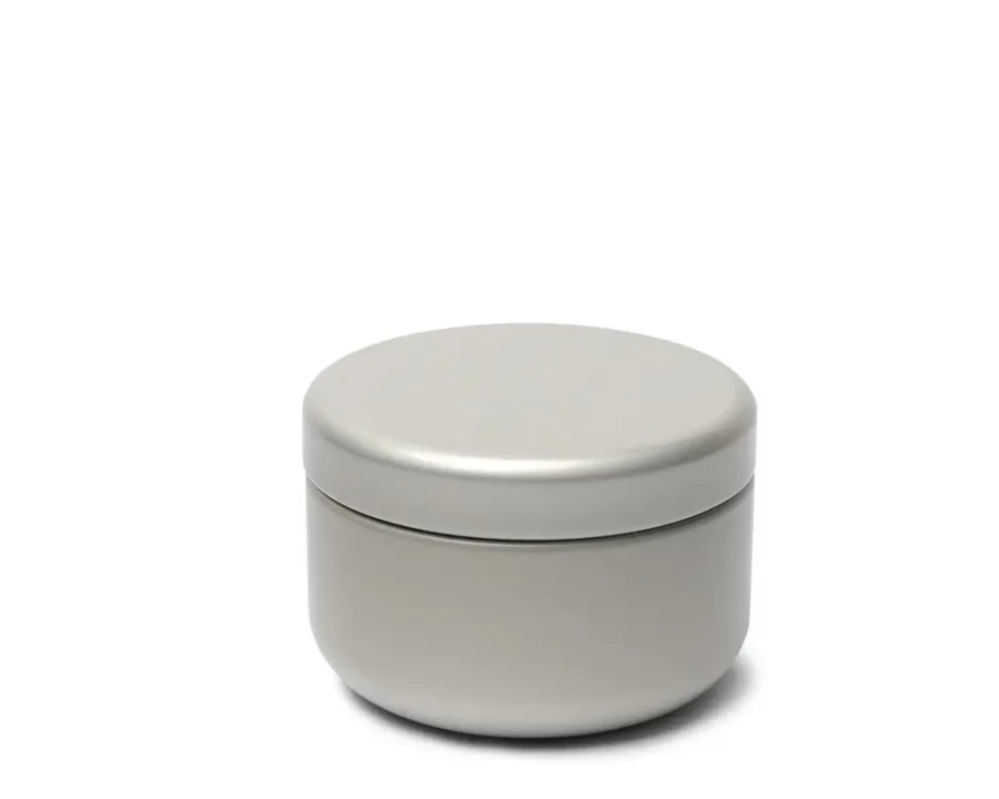 "Premium Silver Tea Canister 30G by Miya Company – Elegant Petite Storage for Loose Leaf Tea"