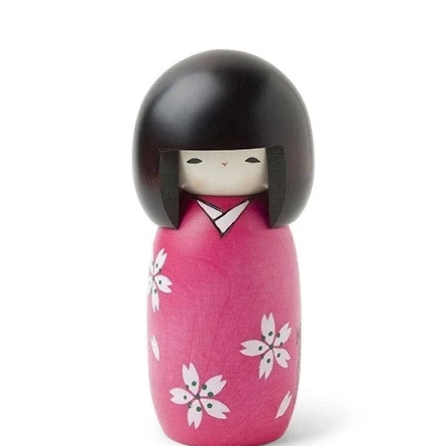 Miya Company Handcrafted Sakura Kokeshi Doll - Traditional Japanese Wooden Collectible