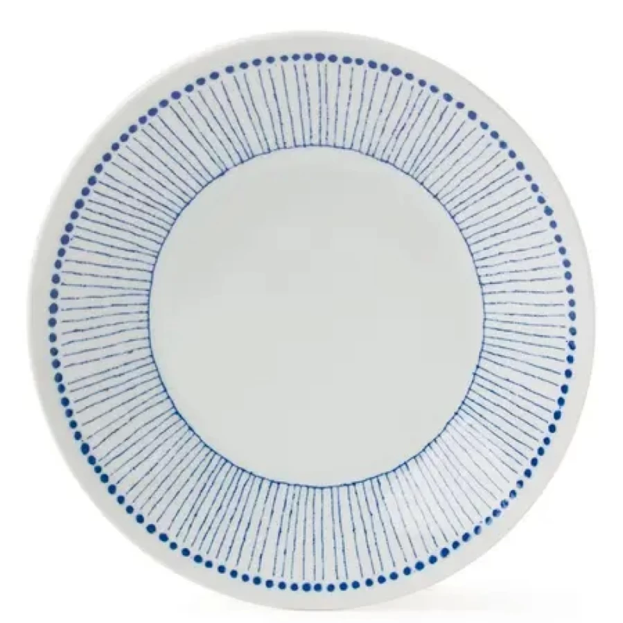Miya Company Tokusa 9.5-Inch Ceramic Plate – Handcrafted Japanese Style Dining Dish