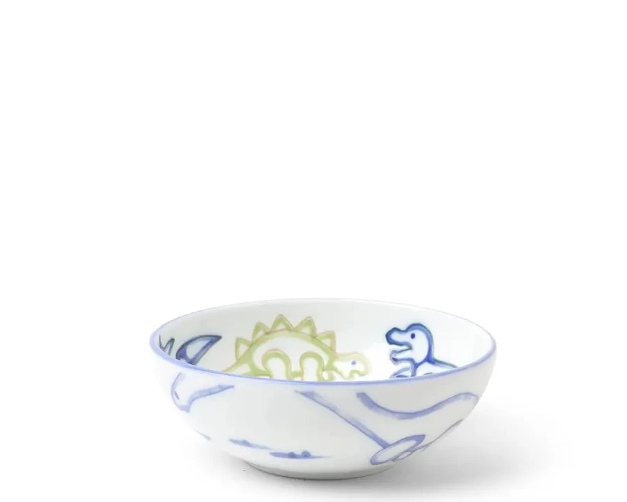 Miya Company Jurassic Dinosaur Themed Bowl - Prehistoric Dino Design Ceramic Bowl for Kids & Adults