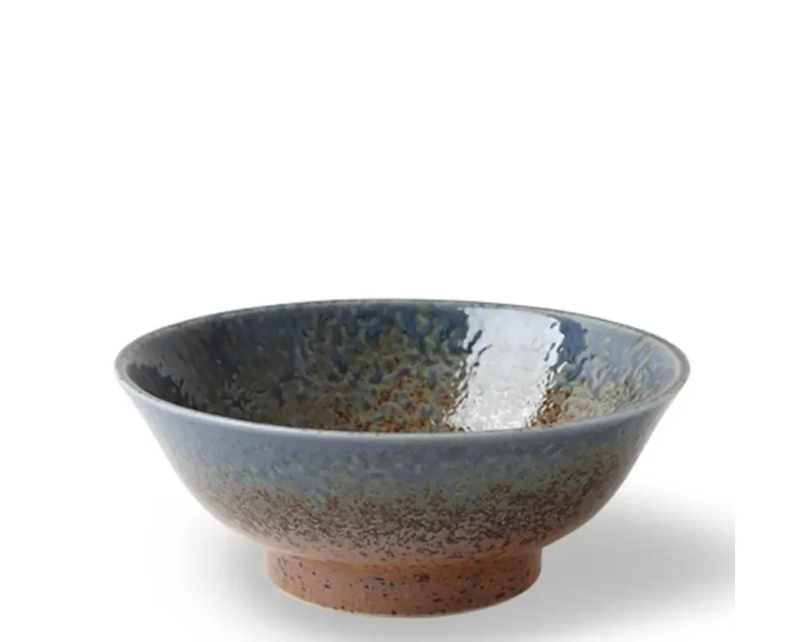 Miya Company Aoi Nagashi 8.5-Inch Japanese Flowing Bowl for Noodles & Soups