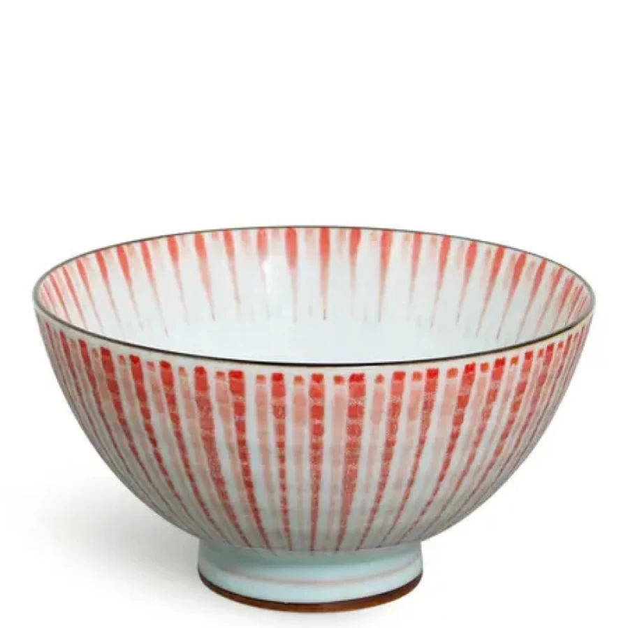 Miya Company Red Tokusa 4.5-Inch Rice Bowl – Handcrafted Ceramic Japanese-Style Dish for Dining & Decor