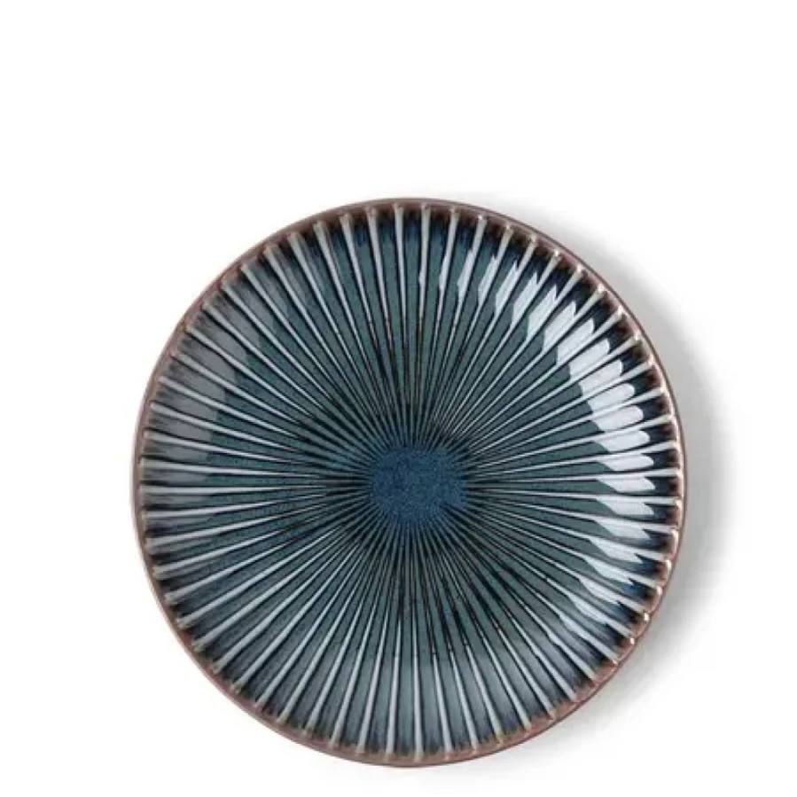 Miya Company Navy Blue 6.5 Inch Ceramic Plate - Aiya Collection
