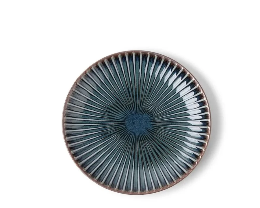 Miya Company Navy Blue 6.5 Inch Ceramic Plate - Aiya Collection