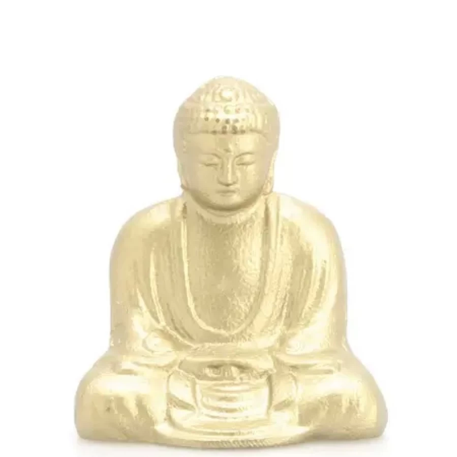 "Premium Miya Company Gold Buddha Paperweight for Desk Decor"
