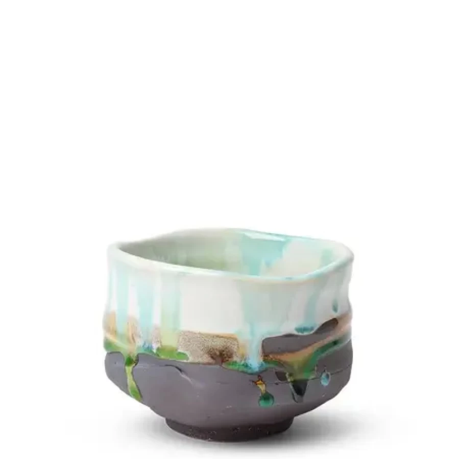 "Miya Company Premium Matcha Bowl – Stunning Aurora Design for Authentic Japanese Tea Ceremony"