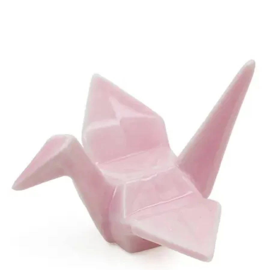 Miya Company Pink Crane Chopstick Rest - Elegant Ceramic Tableware for Dining Decor