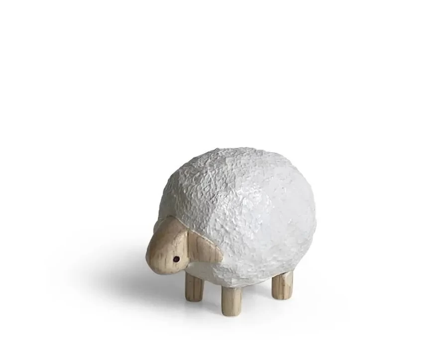 Miya Company T-Lab Wooden Zodiac Sheep - Handcrafted Animal Sign Collectible
