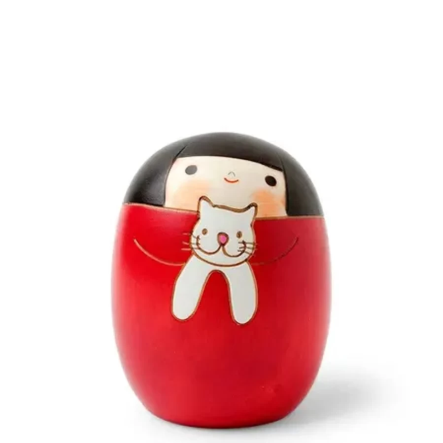 "Handcrafted Japanese Kokeshi Doll - Miu by Miya Company | Traditional Wooden Collectible Gift"