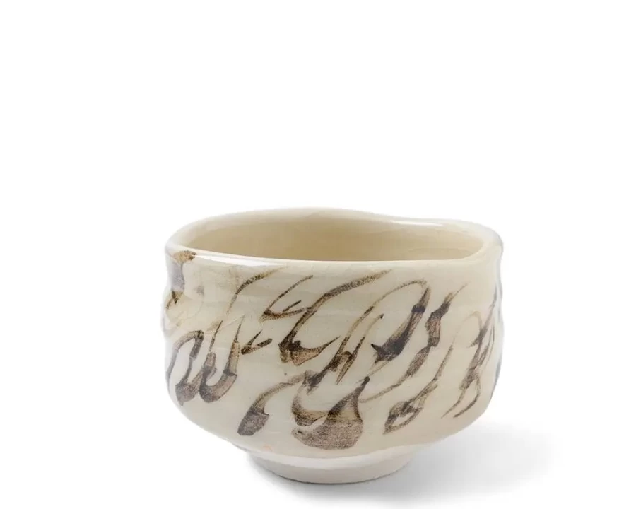 "MIYA COMPANY Authentic Matcha Bowl with Wild Horses Design – Handcrafted Ceramic Tea Set for Traditional Japanese Tea Ceremony"