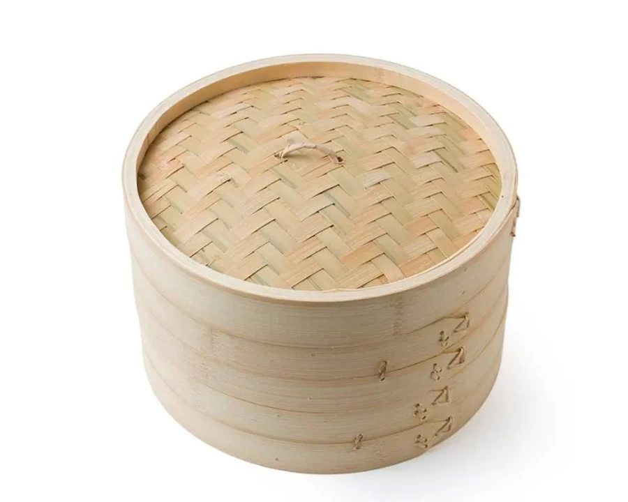 Miya Company 10 Inch Bamboo Steamer Set – Natural & Reusable for Dumplings, Buns, Vegetables – Healthy Cooking & Eco-Friendly Kitchenware
