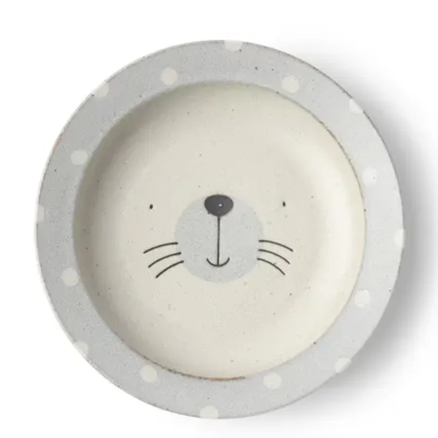 Miya Company Mogu Mogu Seal Shallow Bowl – 8.75 Inch Ceramic Dish for Soup, Salad, and Desserts