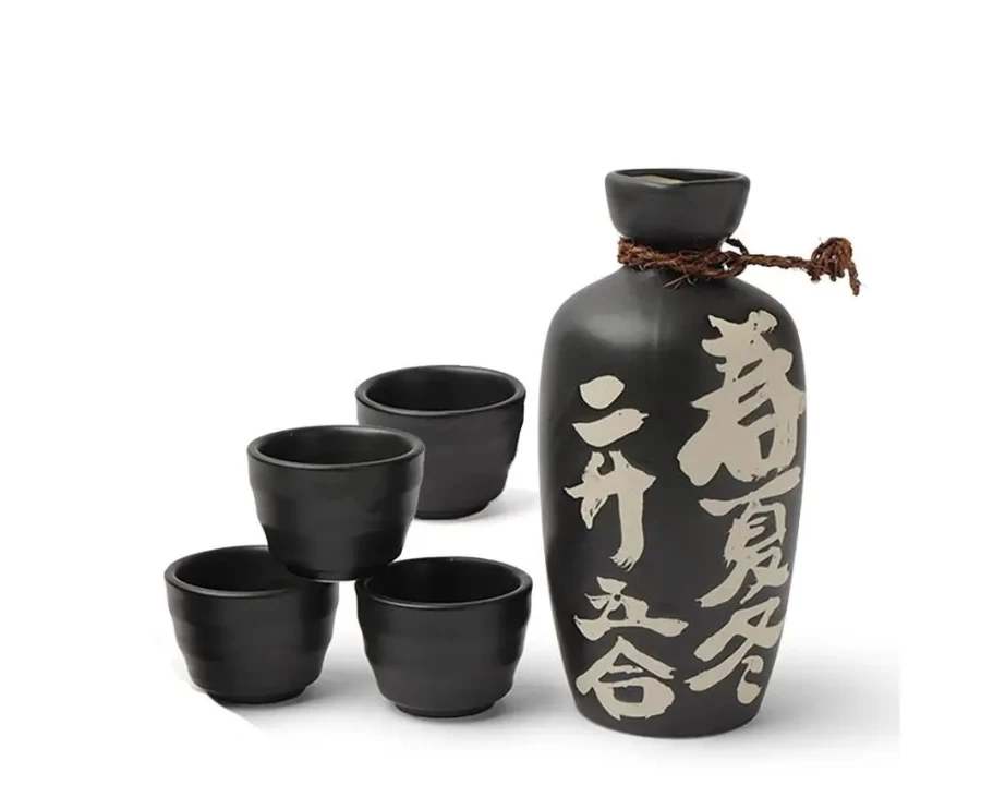 Miya Company Premium Sake Set - Traditional Japanese Ceramic Drinking Set for Authentic Sake Experience
