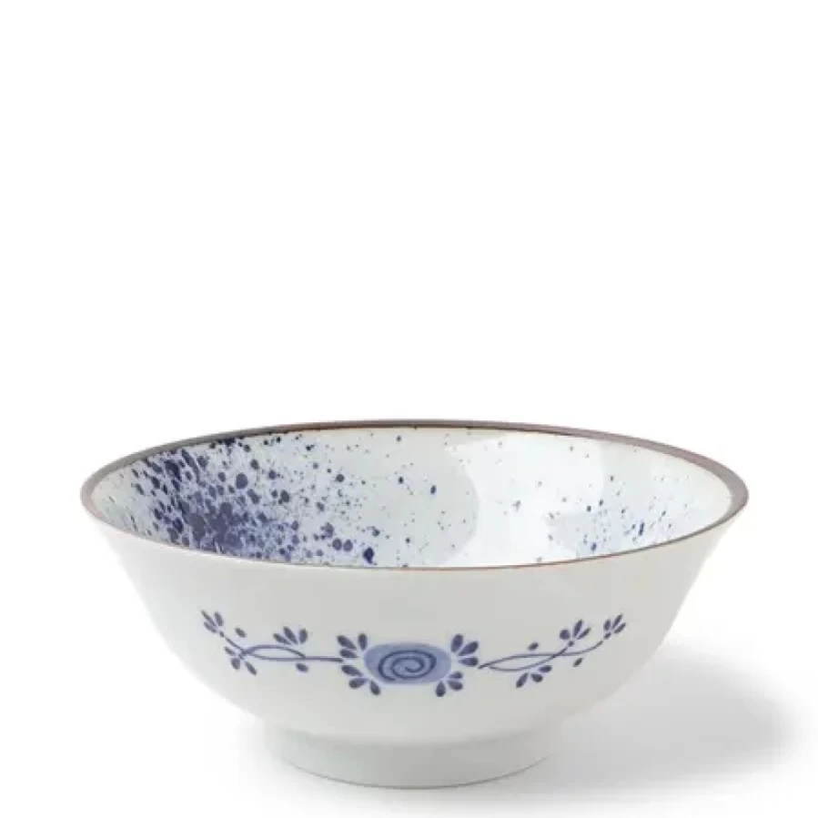 Miya Company Rabbit & Moon Design Ceramic Ramen Bowl - Handcrafted Japanese Style Noodle Soup Dish