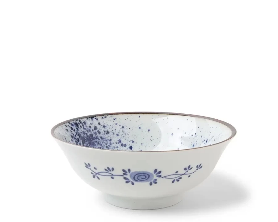 Miya Company Rabbit & Moon Design Ceramic Ramen Bowl - Handcrafted Japanese Style Noodle Soup Dish