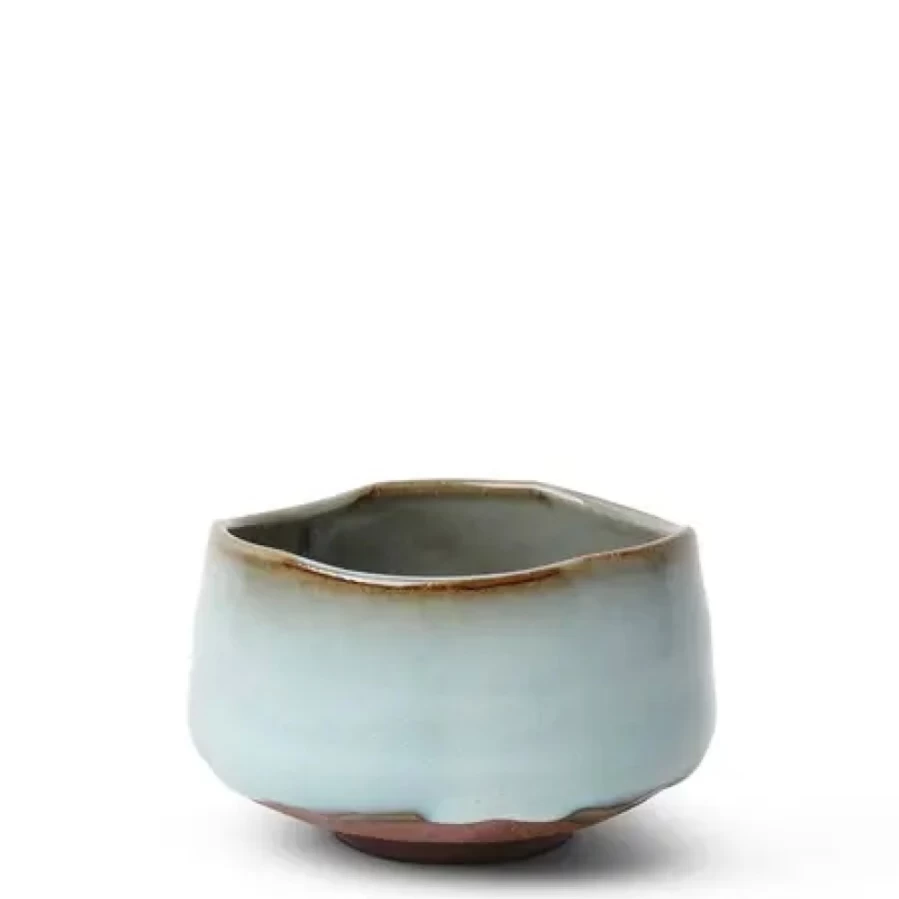 "MIYA COMPANY Handcrafted Hagi Celadon Matcha Bowl – Traditional Japanese Ceramic Tea Cup for Authentic Matcha Experience"