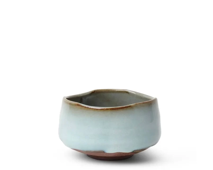 "MIYA COMPANY Handcrafted Hagi Celadon Matcha Bowl – Traditional Japanese Ceramic Tea Cup for Authentic Matcha Experience"