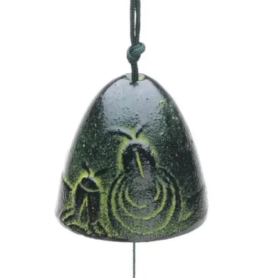 Miya Company Firefly Green Wind Chime - Handcrafted Outdoor Garden Decor with Soothing Sounds