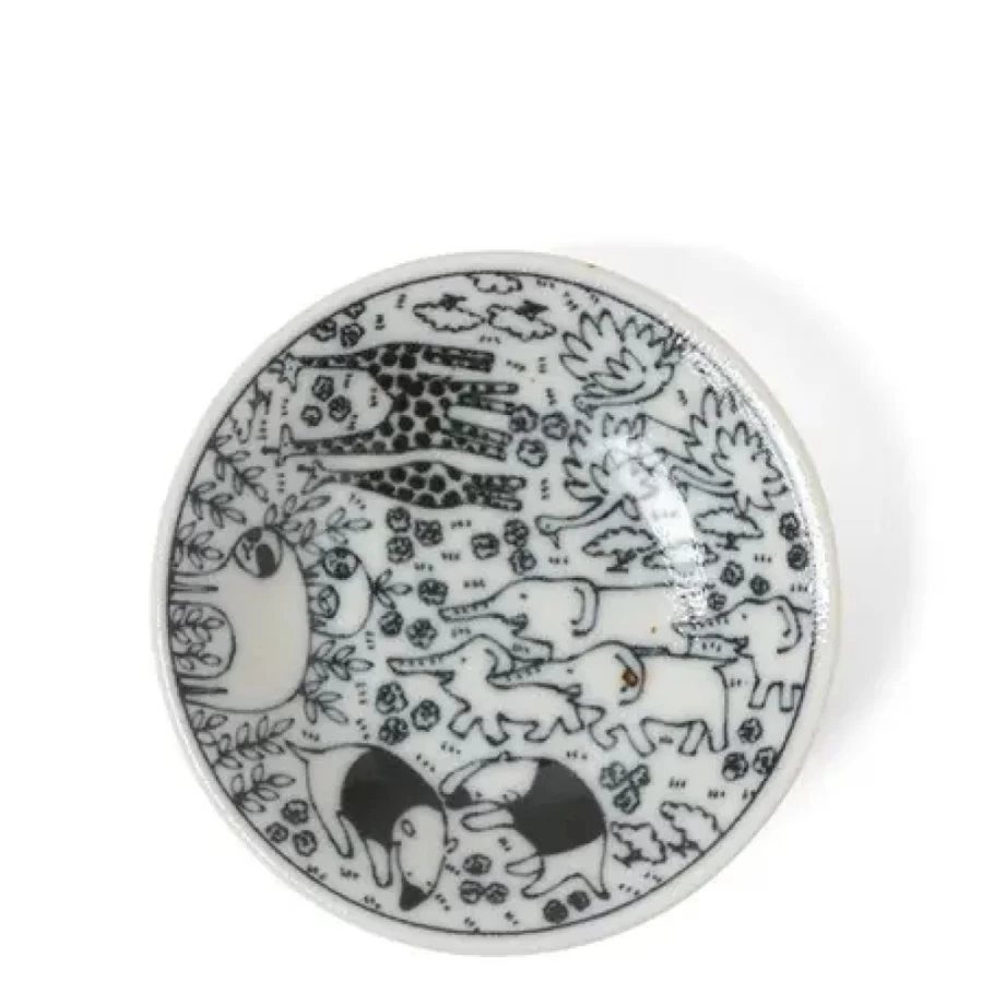 "4 Inch Happy Animals Sauce Dish by Miya Company – Cute Animal-Themed Condiment Plate"