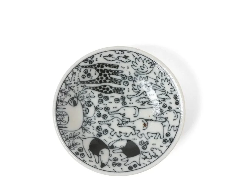 "4 Inch Happy Animals Sauce Dish by Miya Company – Cute Animal-Themed Condiment Plate"
