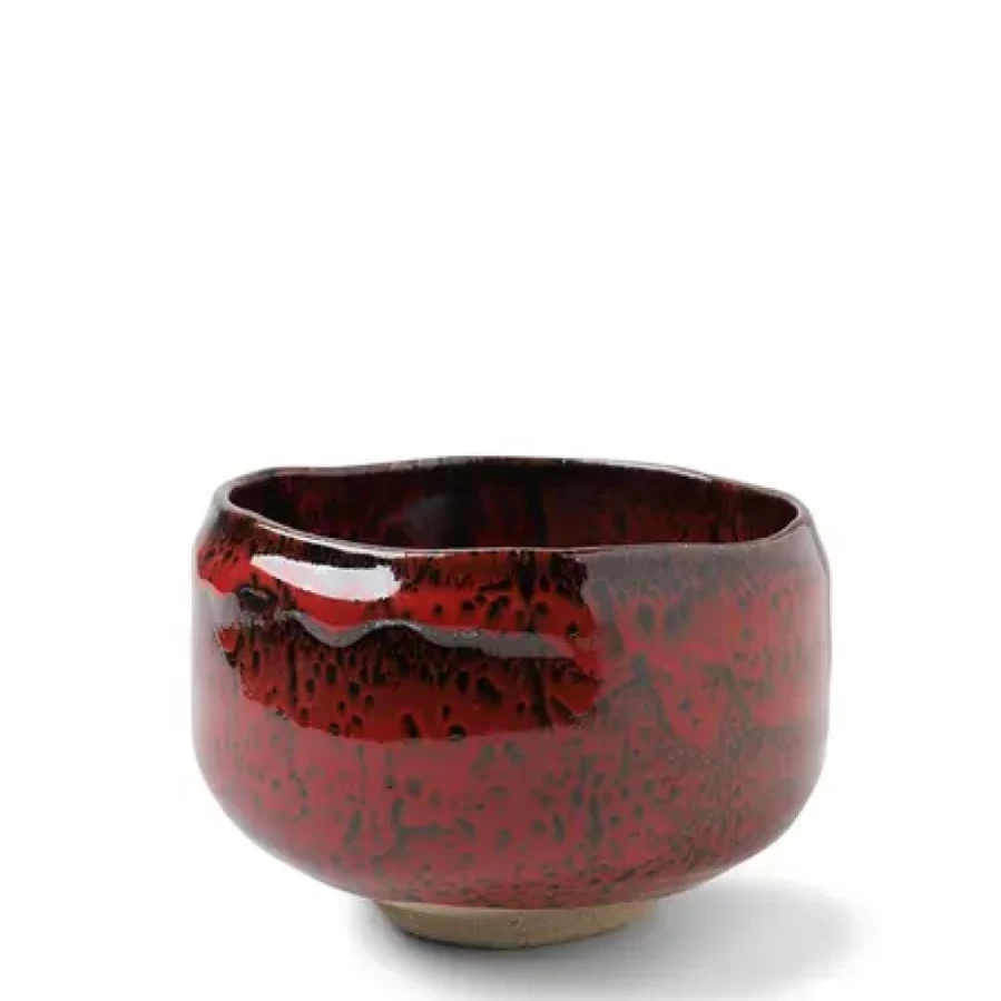 "Miya Company Handcrafted Matcha Bowl - Desert Sunset Glaze Ceramic Tea Set for Japanese Tea Ceremony"