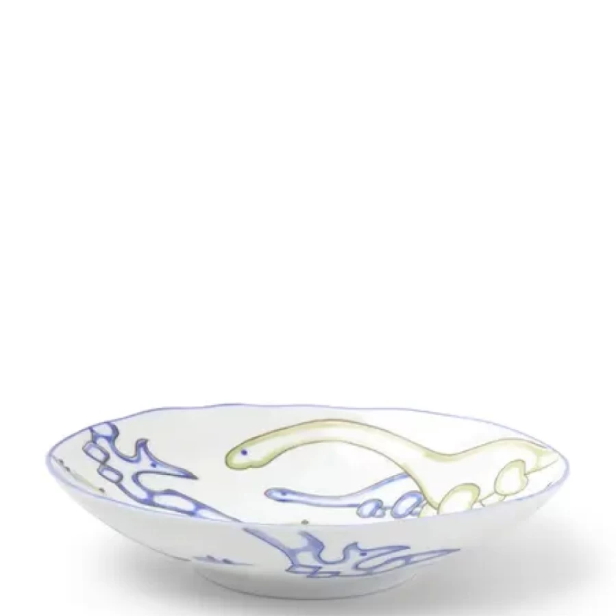 Miya Company Jurassic Dinosaur Themed Shallow Bowl – Stoneware Cereal Pasta Dish
