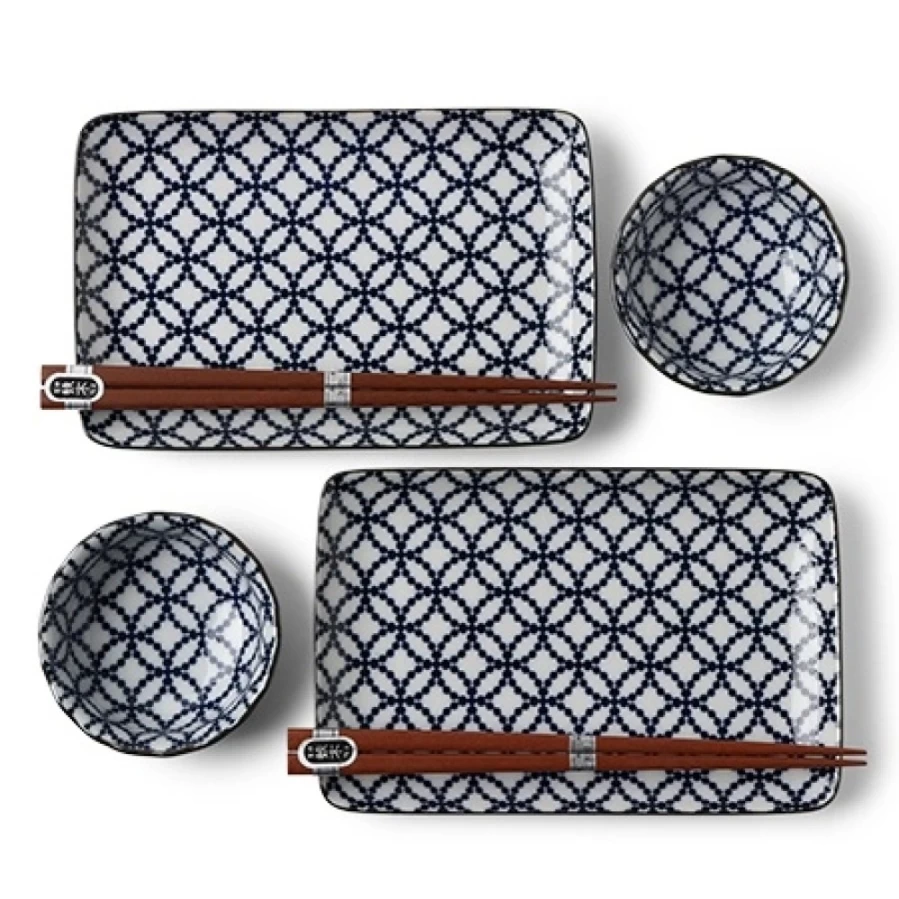 Miya Company Premium Shippou Sushi Platter for Two – Authentic Japanese Cuisine Dining Set