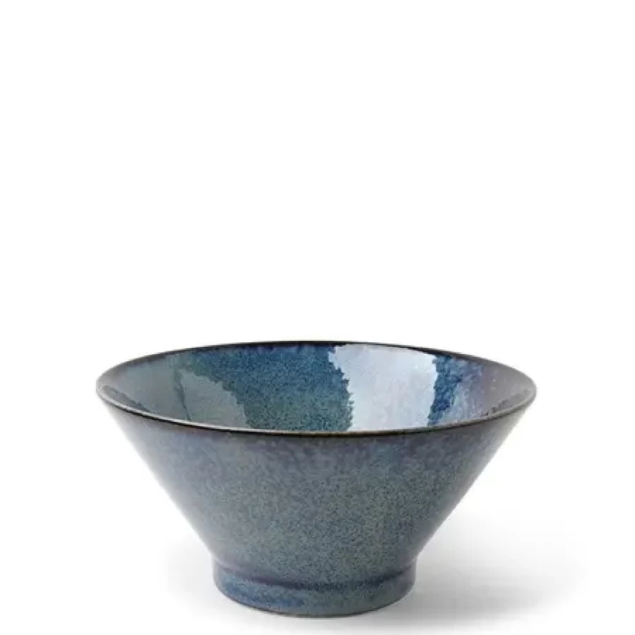 Miya Company Youhen Blue Ceramic Ramen Bowl 6.25 Inches