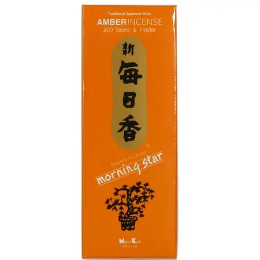 Miya Company Morning Star Amber Incense Sticks - Premium Aromatic Fragrance for Relaxation & Meditation