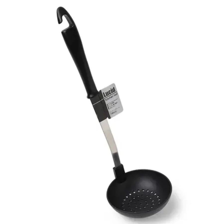 "Miya Company Premium Perforated Ladle – Durable Stainless Steel Slotted Spoon for Easy Straining & Serving"