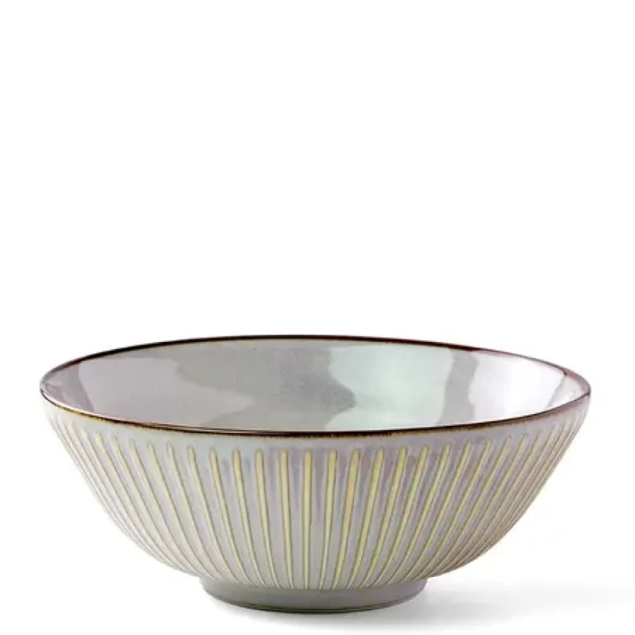 Miya Company Ivory White 8.5-Inch Decorative Bowl - Handcrafted Ceramic Serving Dish for Dining & Decor