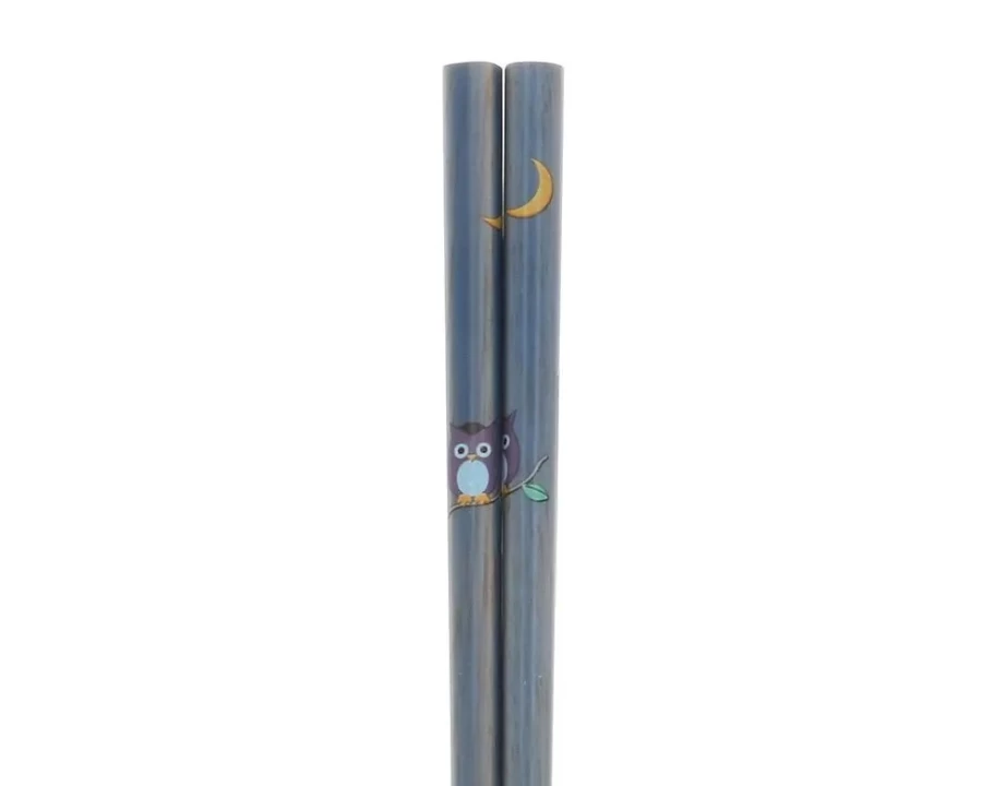 Miya Company Owl Design Blue and Purple Chopsticks – Elegant and Unique Kitchen Utensils