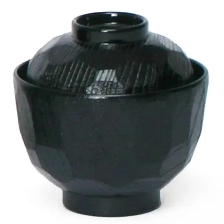 Miya Company 8 Oz. Black Soup Bowl with Lid - Microwave Safe, BPA-Free, Durable Plastic Food Container for On-the-Go Meals