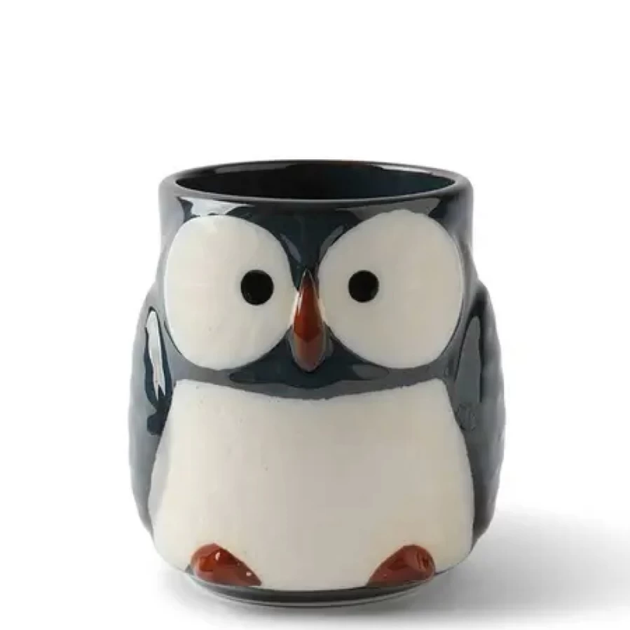 Owl Night Sky Ceramic Mug by Miya Company – Unique Namako Design for Coffee & Tea Lovers
