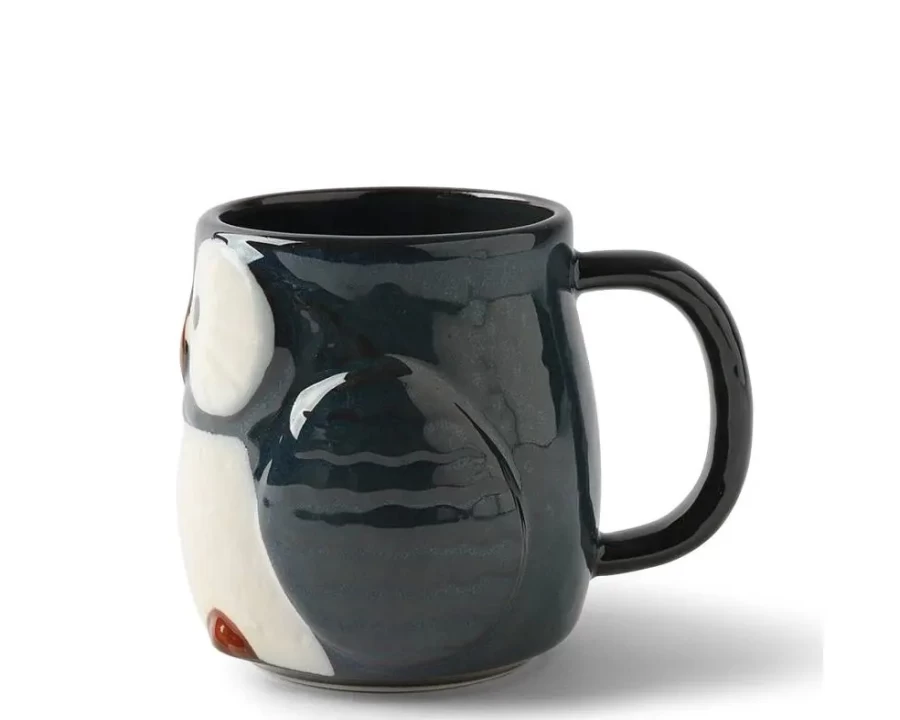Owl Night Sky Ceramic Mug by Miya Company – Unique Namako Design for Coffee & Tea Lovers