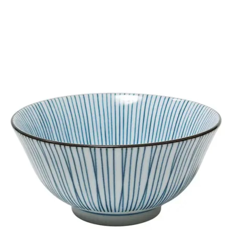 Miya Company Sensuji Lines 6-Inch Decorative Bowl – Handcrafted Ceramic Serving Dish
