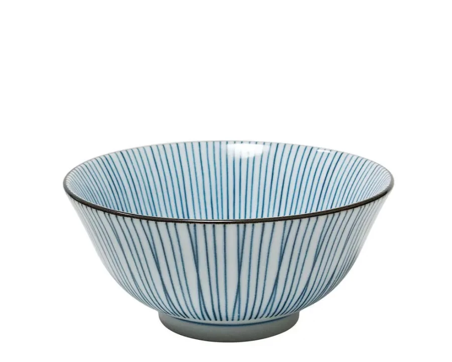 Miya Company Sensuji Lines 6-Inch Decorative Bowl – Handcrafted Ceramic Serving Dish