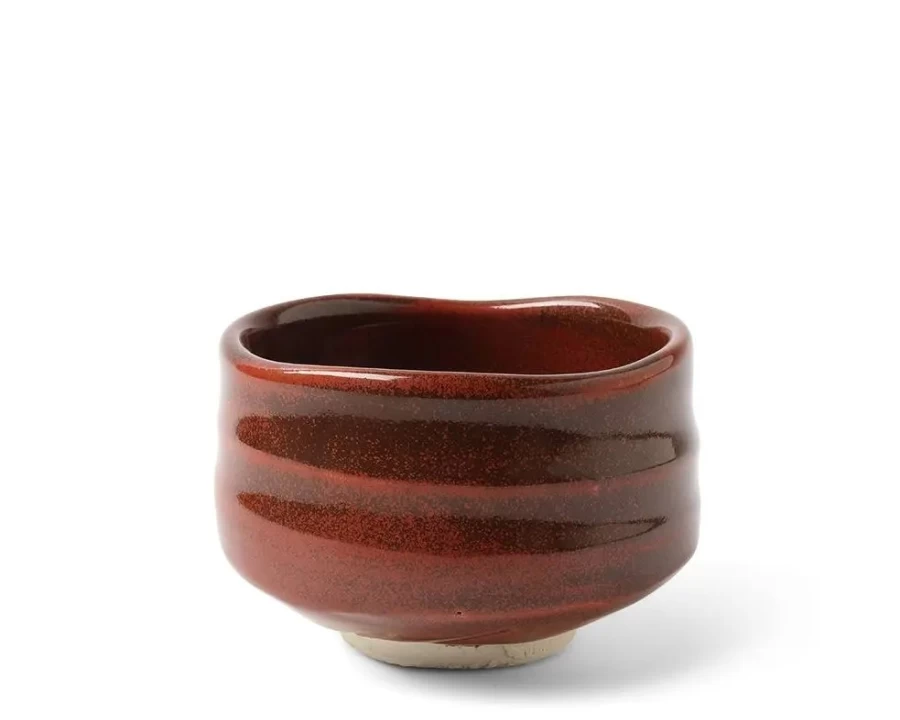 "4.5 Inch Matcha Tea Bowl by Miya Company – Traditional Sabi Style Ceramic Chawan for Japanese Tea Ceremony"