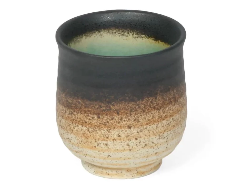 Miya Company Kosui Green Ceramic Teacup - 6 Oz. Japanese Style Tea Cup for Green Tea
