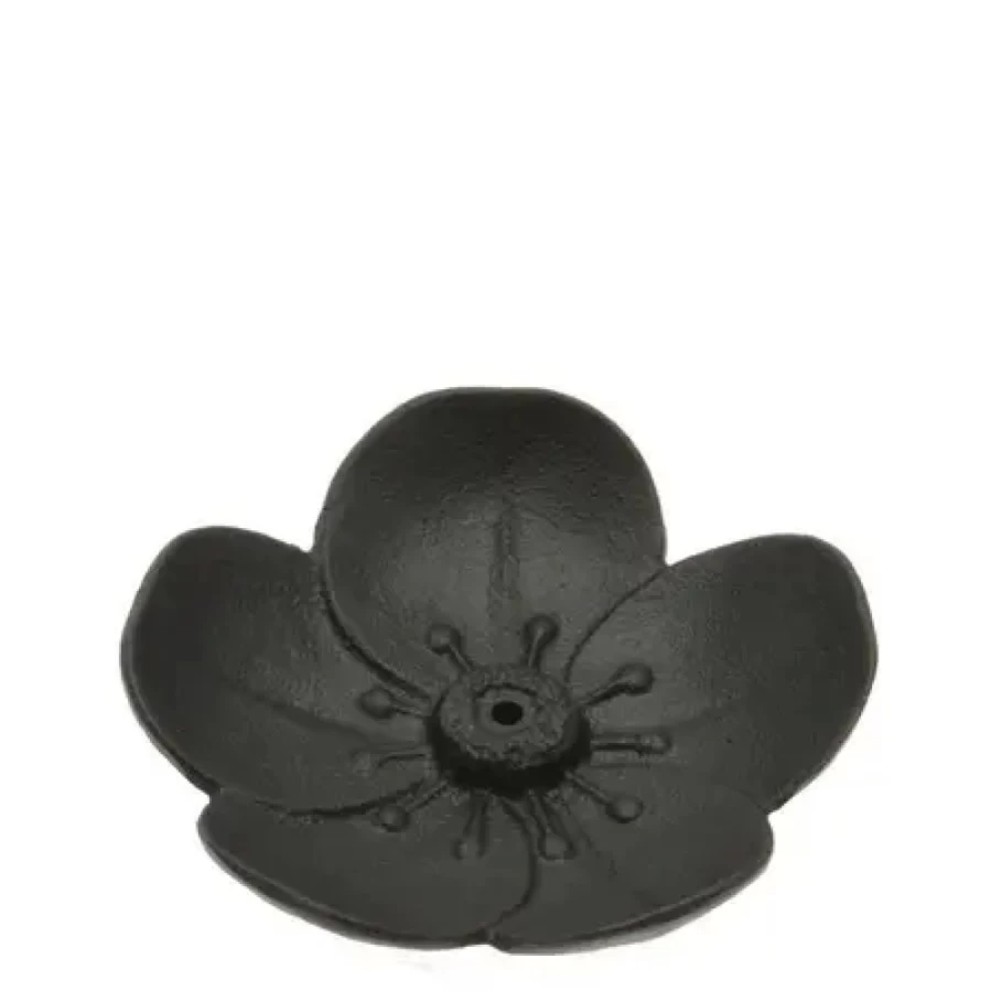 "Elegant Black Plum Incense Holder by Miya Company – Premium Aromatherapy Accessory"