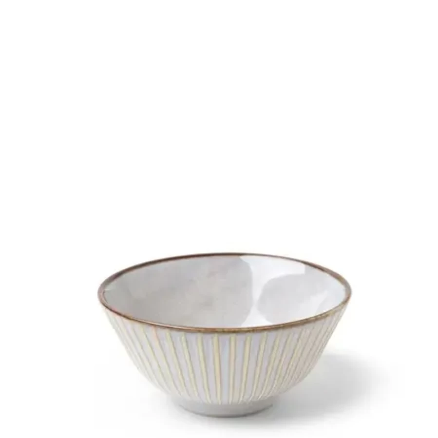 Miya Company Ivory Ceramic Bowl 4.75 Inch Elegant Dining Tableware