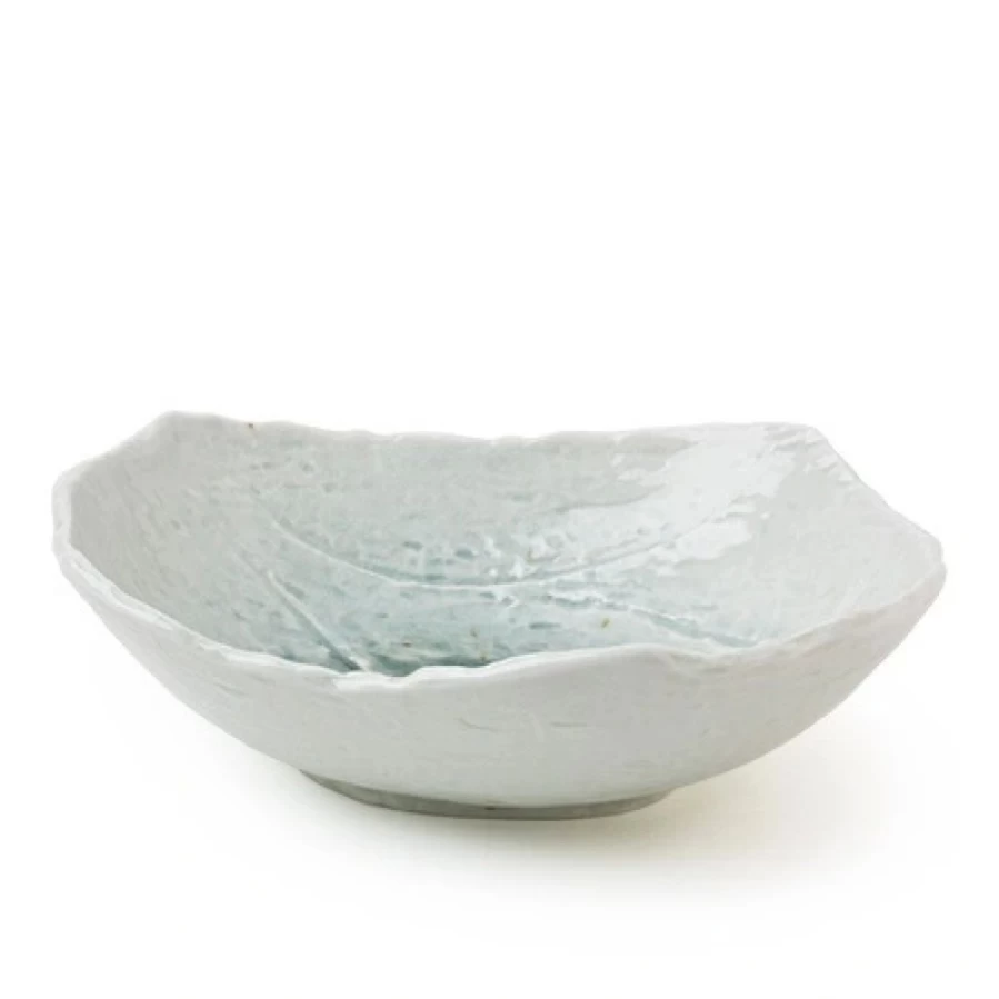 Miya Company Coral Blue Large Bowl - Handcrafted Ceramic Serving Bowl for Dining & Decor